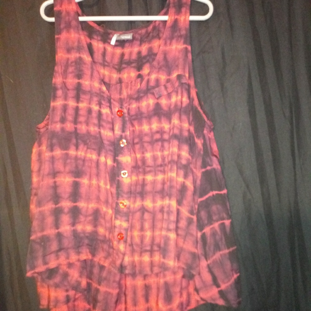 Sparkle and Fade Cropped tie dye tank top